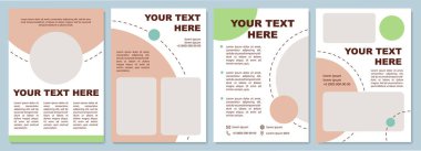 Parlak renkli broşür. Broşür, broşür, broşür baskısı, kopya alanı olan kapak tasarımı. Şirket kuralları sunumu. Dergiler için vektör planları, yıllık raporlar, reklam posterleri