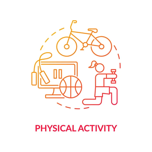 Physical Activity Concept Icon Liver Health Requirement Idea Thin Line — Vettoriale Stock