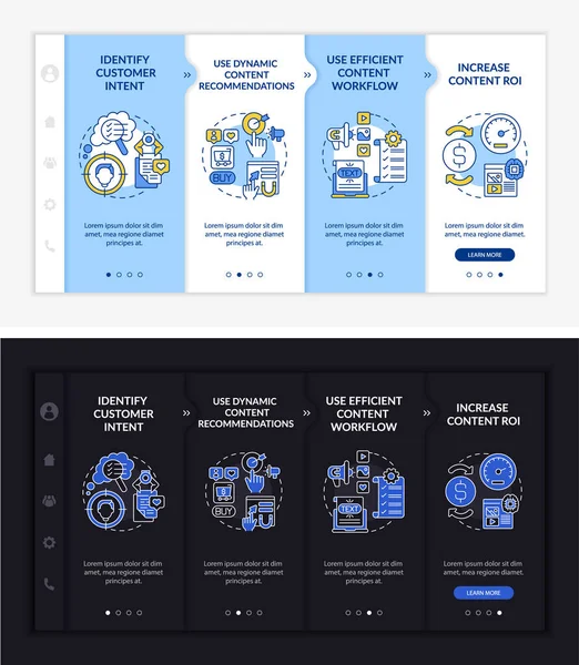 Intelligente Inhaltstipps Beim Einsteigen Eine Vektorvorlage Responsive Mobile Website Mit — Stockvektor