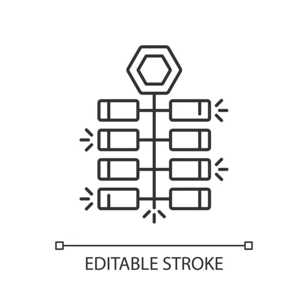 Китайские Фейерверки Линейная Икона Празднование Лунного Нового Года Крекеры Праздничный — стоковый вектор