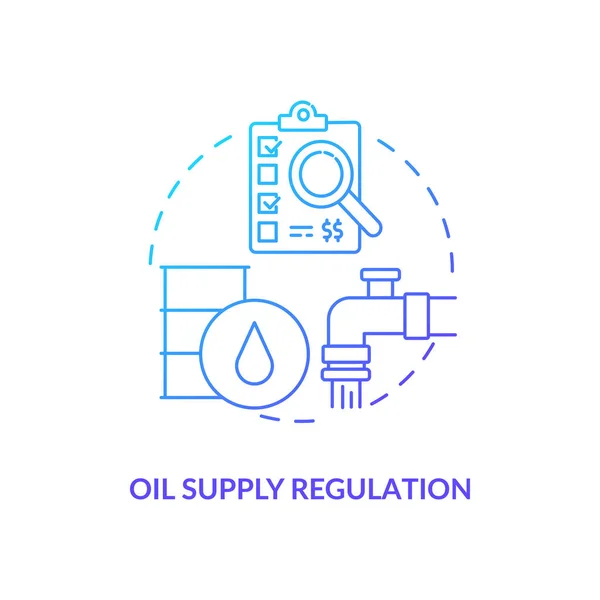 Konzept Zur Regulierung Der Ölversorgung Ölpreisfaktor Idee Dünne Linie Illustration — Stockvektor