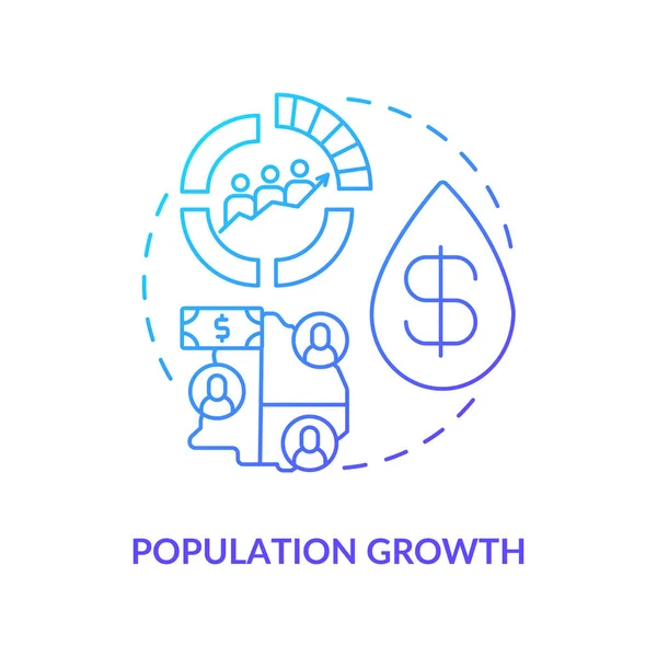 Population Growth Concept Icon Oil Price Idea Thin Line Illustration — Stock Vector