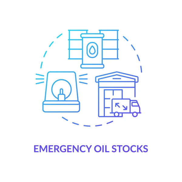 Das Konzept Der Ölvorräte Für Notfälle Energiesicherheit Stück Idee Dünne — Stockvektor