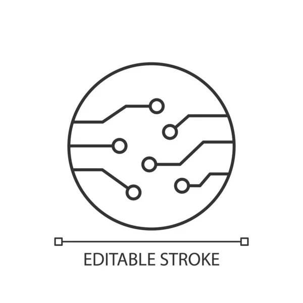 Circuit Board Connectors Linear Icon Electronic Connections Make Connections Thin — Stock Vector