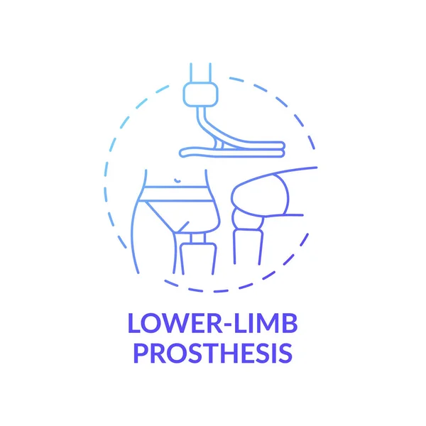 Icona Del Concetto Protesi Degli Arti Inferiori Protesi Tipo Idea — Vettoriale Stock