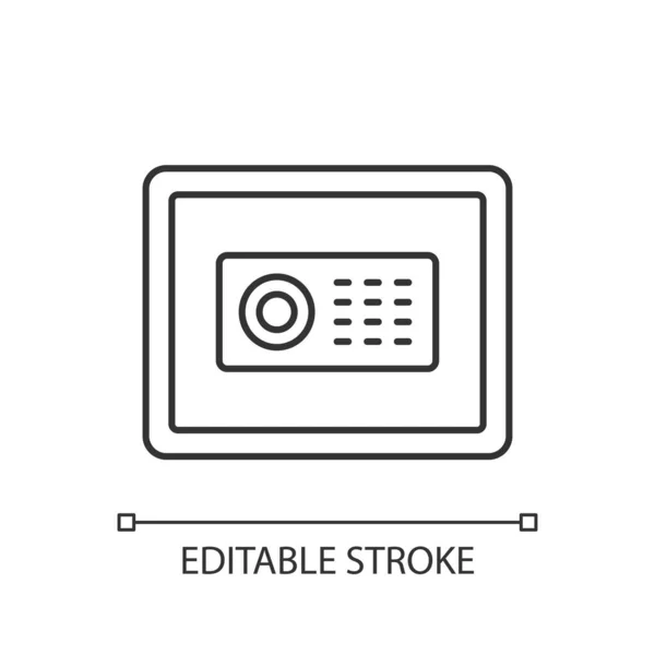 Ícone Linear Seguro Armazene Diferentes Quantidades Dinheiro Itens Que Você —  Vetores de Stock