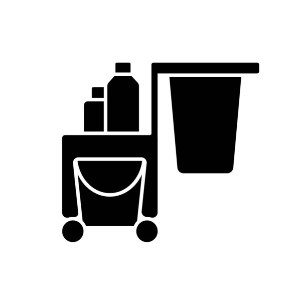 Καθαρισμός Υπηρεσία Μαύρο Glyph Εικονίδιο Υπηρεσία Καθαριότητας Είναι Λειτουργική Υπηρεσία — Διανυσματικό Αρχείο