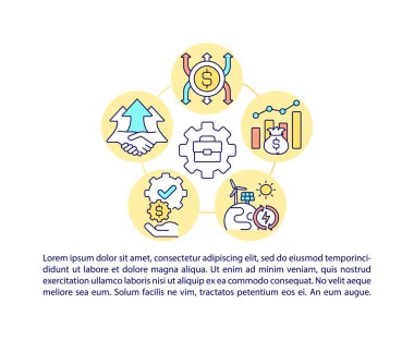 Metinli bir Sri-portföy konsept satır simgeleri oluşturmak. Kopya uzayı ile PPT sayfa vektör şablonu. Broşür, dergi, gazete tasarımı. Beyaz üzerine bütçe yönetimi doğrusal illüstrasyonları
