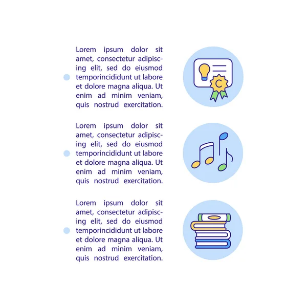 Copyright Concept Line Icons Text Ppt Page Vector Template Copy Royalty Free Stock Vectors