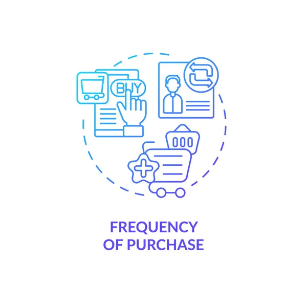 Ikona Koncepcji Częstotliwości Zakupu Koncepcja Analizy Modelu Rfm Ilustracja Cienkiej — Wektor stockowy