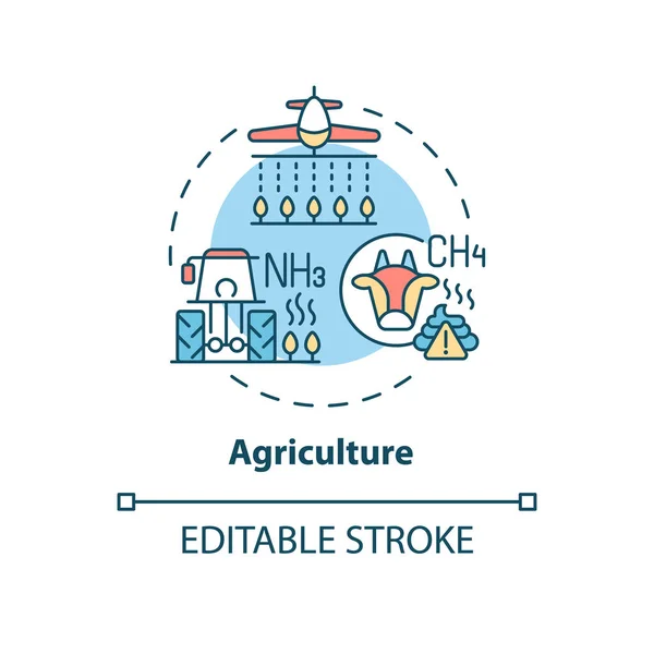 Icona Del Concetto Agricoltura Illustrazione Della Linea Sottile Dell Idea — Vettoriale Stock