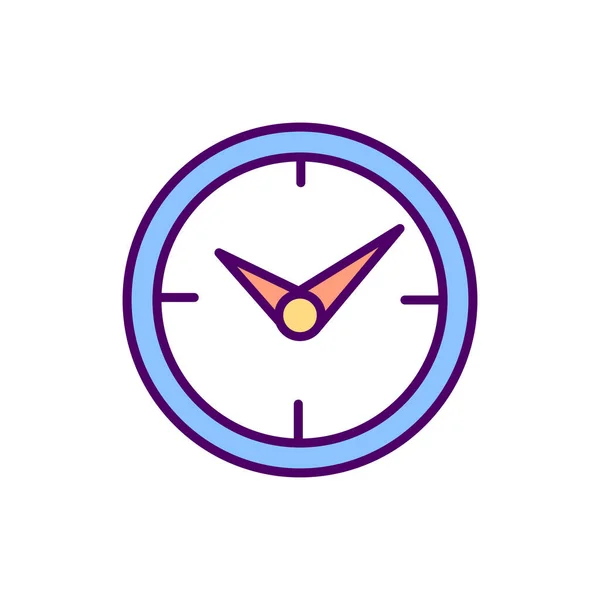 Horloge Icône Couleur Rvb Minuterie Temps Passe Mécanisme Horloger Horloge — Image vectorielle