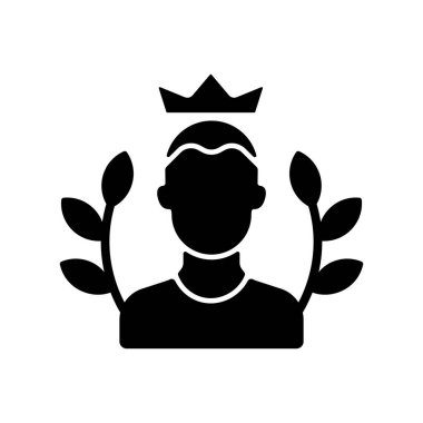 Birinci sınıf abone siyah glyph simgesi. Ödemeli abonelik. Reklamsız, video içeriğine sınırsız erişim. Yüksek kaliteli filmler. Beyaz uzayda siluet sembolü. Vektör izole illüstrasyonu