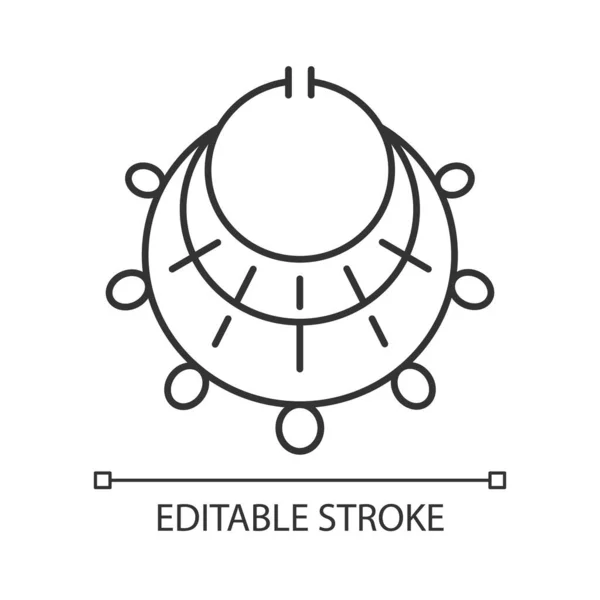 Старовинна Ювелірна Лінійна Ікона Розкопаний Скарб Браслет Намисто Особиста Прикраса — стоковий вектор