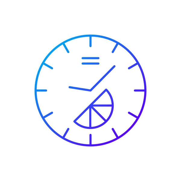 Markalı Saat Gradyanı Doğrusal Vektör Simgesi Modern Tasarım Dekorasyonu Şık — Stok Vektör