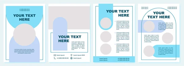 品牌手册模板 蓝色几何图形传单 小册子 封面设计与复印空间 你的文字在这里 广告海报的病媒排版 — 图库矢量图片