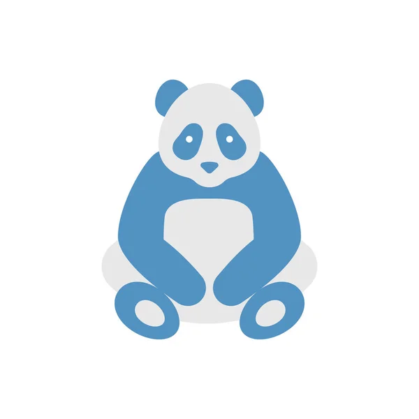 Pandabär Vektor Flache Farbe Symbol Artenschutz Chinesisches Zoomaskottchen Ökologie Und — Stockvektor