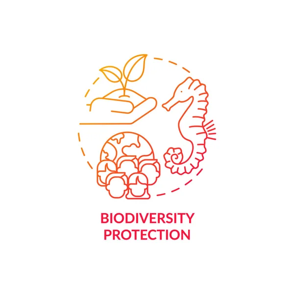 Icono Del Concepto Protección Biodiversidad Ilustración Abstracta Línea Delgada Idea — Archivo Imágenes Vectoriales