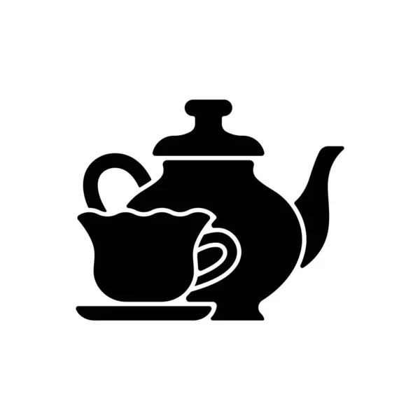 Иконка Черного Глифа Винтажном Стиле Антикварная Посуда Специального Мероприятия Уникальные — стоковый вектор