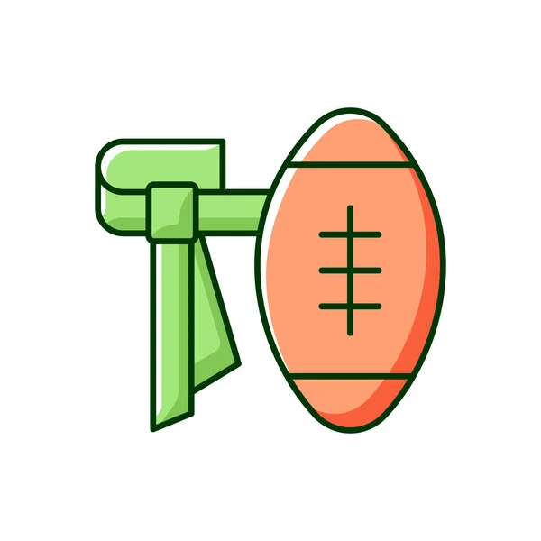 Футбольный Значок Цвета Rgb Удаление Флага Мяча Носителя Время Игры — стоковый вектор