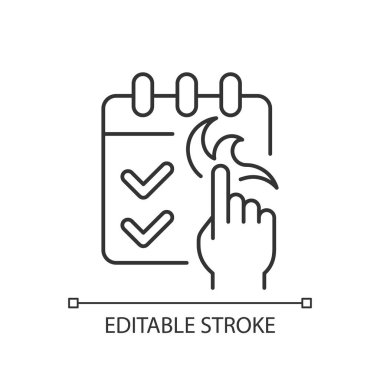 Doğrusal simge gerektirmiyor. Profesyonel kuaförde dövme seansı. Dövme ustalarıyla bağlantı kur. İnce çizgi özelleştirilebilir illüstrasyon. Contour sembolü. Vektör izole çizim. Düzenlenebilir vuruş