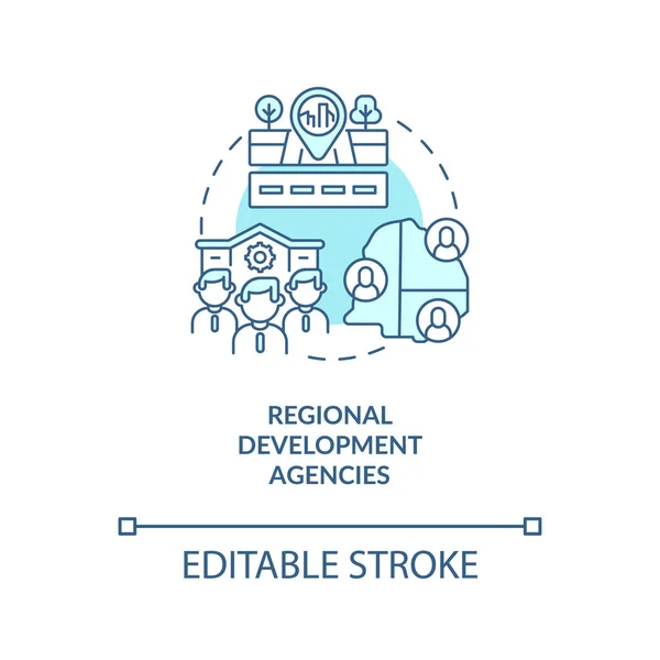 Regional Development Agencies Concept Icon Community Development Programs Abstract Idea — Stock Vector