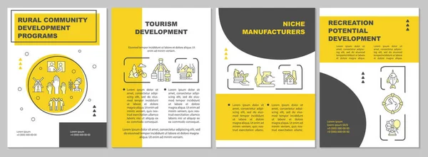 Turizm Geliştirme Broşürü Uygun Üreticiler Broşür Broşür Broşür Baskısı Doğrusal — Stok Vektör