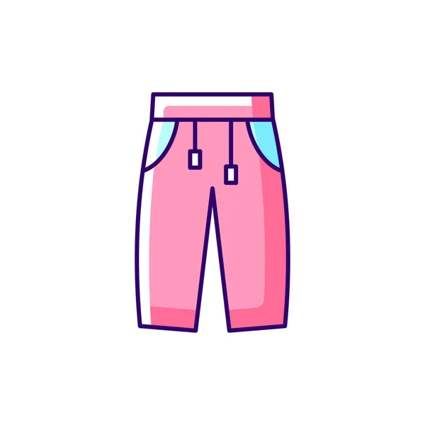 Joggingbroek Roze Rgb Kleur Pictogram Vrouwenbroek Een Herenbroek Unixes Trainingsbroek — Stockvector