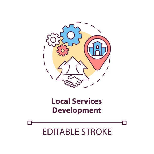 Local Services Development Concept Icon Community Change Strategy Abstract Idea — Stock Vector