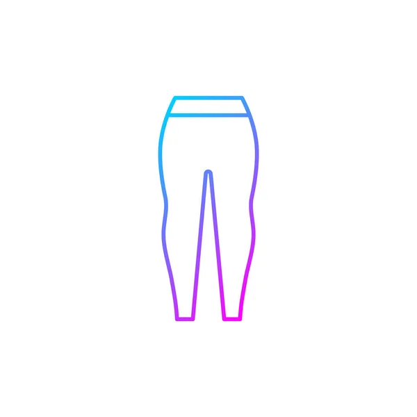 Leggings Gradient Linear Vector Icon Female Trendy Sweatpants Tight Pants — Stock Vector