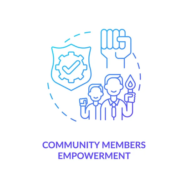 Community Members Empowerment Concept Icon Civic Engagement Abstract Idea Thin — 스톡 벡터