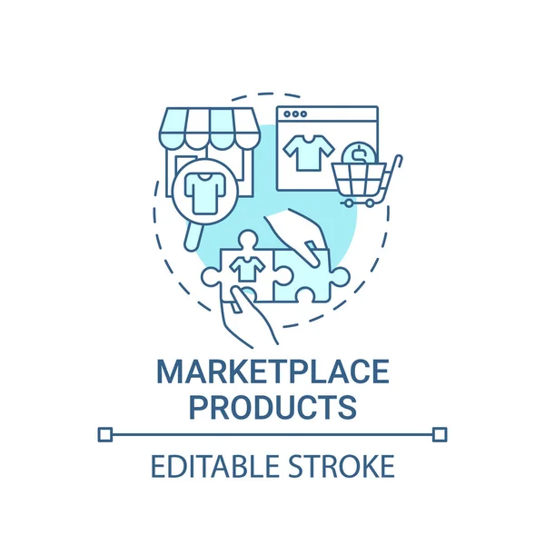Ikona Koncepcji Produktów Rynku Wybór Parametru Abstrakcyjny Pomysł Cienka Linia — Wektor stockowy