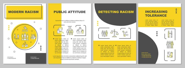 Modern Irkçılık Broşürü Halkın Eşitsizliği Broşür Broşür Broşür Baskısı Doğrusal — Stok Vektör