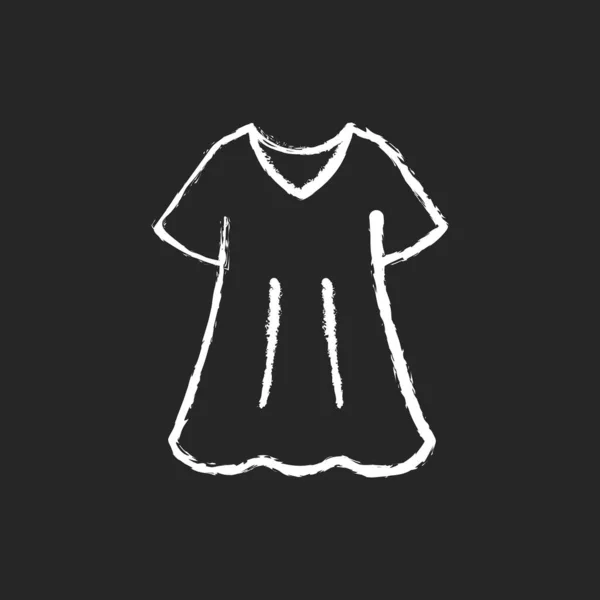 Sporty Dress Chalk White Icon Dark Background Elegant Loungewear Women — Stock Vector