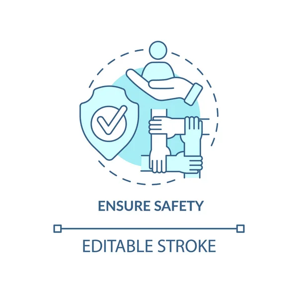 Ensure Safety Concept Icon Racism Work Abstract Idea Thin Line — Stock Vector