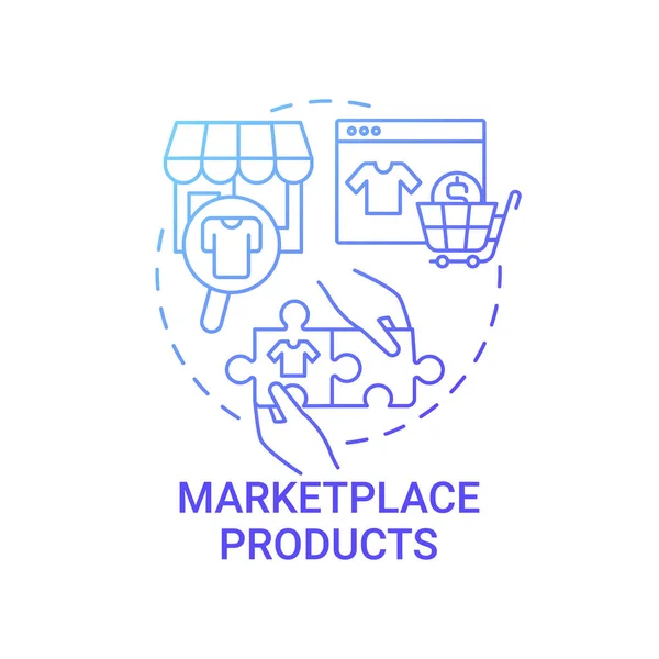 Marketplace Produkte Konzept Symbol Auswahlparameter Abstrakte Idee Dünne Linie Illustration — Stockvektor