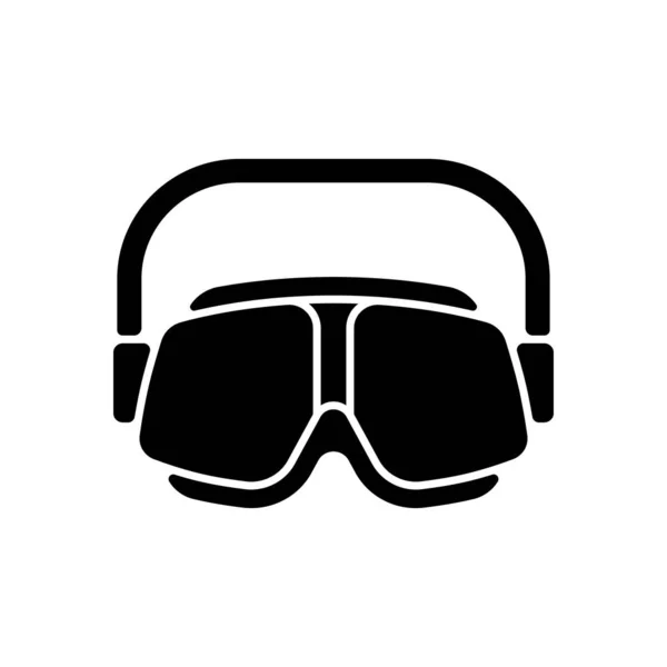 Schwimmbrille Schwarzes Glyphen Symbol Augenschutz Schwimmbad Wasserdichte Leicht Tragende Ausrüstung — Stockvektor