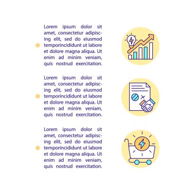 Metinli temiz hidrojen konsept hattı simgeleri için ticari talep. Kopya uzayı ile PPT sayfa vektör şablonu. Broşür, dergi, gazete tasarımı. Beyaz üzerine yankı yakıtı doğrusal çizimleri