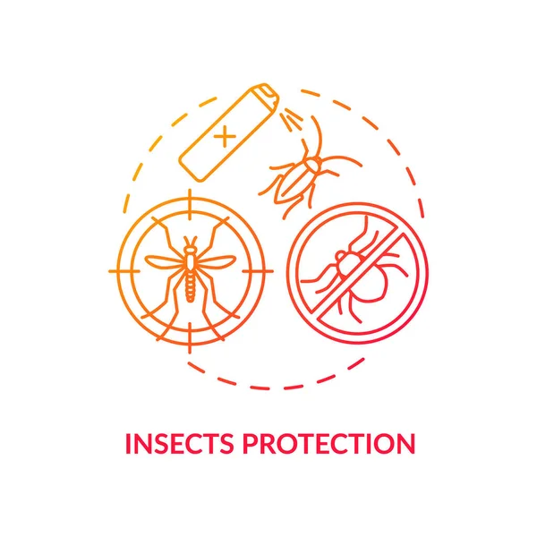 Insects Protection Concept Icon Summer Vacation Safety Abstract Idea Thin — Stockvector