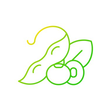 Soybean gradient linear vector icon. Healthy foods. Natural milk source. Organic ingredients full of nutritions. Thin line color symbols. Modern style pictogram. Vector isolated outline drawing