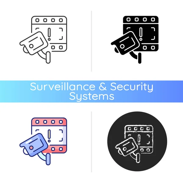 Telecamera Circuito Chiuso Icona Delle Indagini Rilevazione Reati Aumentare Possibilita — Vettoriale Stock