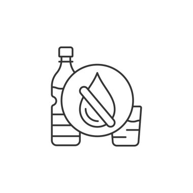 Su kıtlığı lineer simgesi içmek. Kirlenmiş doğal kaynak. Geliştirilmemiş temizlik. İnce çizgi özelleştirilebilir illüstrasyon. Contour sembolü. Vektör izole çizim. Düzenlenebilir vuruş