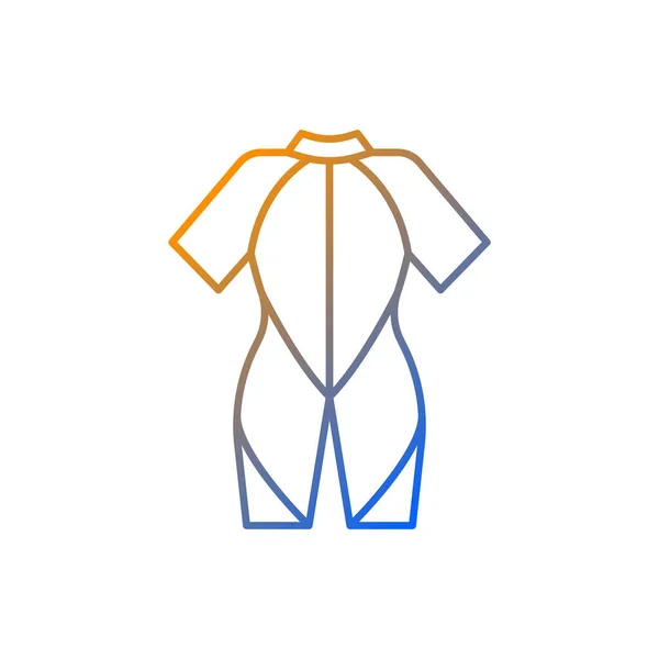 Wetsuit Gradien Ikon Vektor Linear Pakaian Khusus Untuk Menghabiskan Waktu - Stok Vektor