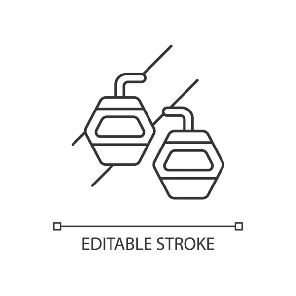 Lineares Symbol Der Maokong Gondel Asienreise Taiwan Seilbahn Gebirgswagen Thin — Stockvektor