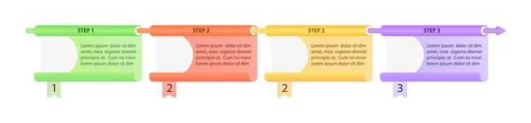 Modelo Infográfico Vetorial Organização Multicolor Elementos Design Apresentação Conteúdo Com — Vetor de Stock