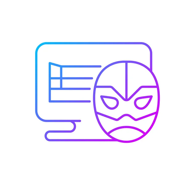 Juegos Lucha Libre Línea Gradiente Icono Vector Lineal Actividades Populares — Vector de stock