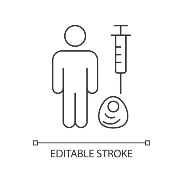 Célula Humana Testando Ícone Linear Alternativa Para Experimentação Animal Procedimento —  Vetores de Stock