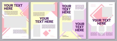 Çocuk bakımı broşürü. Mesleki eğitim. Broşür, broşür, broşür baskısı, kopya alanı olan kapak tasarımı. Mesajın burada. Dergiler için vektör planları, yıllık raporlar, reklam posterleri