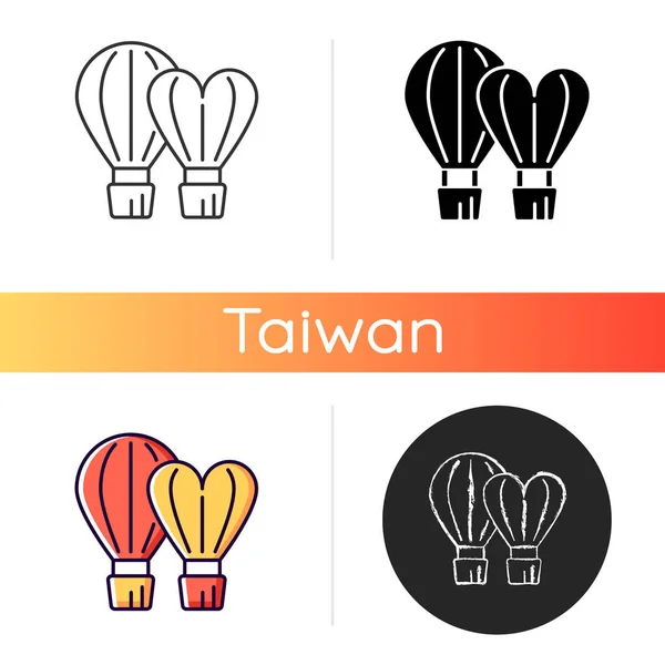 Taiwan Icono Del Festival Internacional Globos Tecnología Vuelo Fiesta Globos — Archivo Imágenes Vectoriales