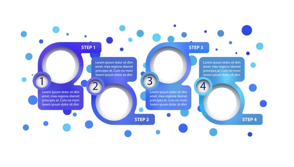 Blaue Firmen Vektor Infografik Vorlage Gestaltungselemente Für Straßenkarten Mit Textfläche — Stockvektor